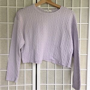 Antistar Crop knit sweater lavender size small